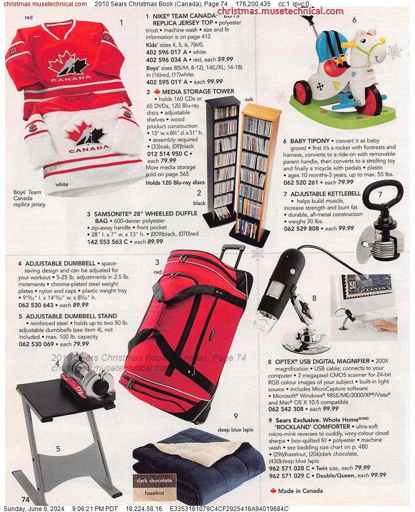 2010 Sears Christmas Book (Canada), Page 74