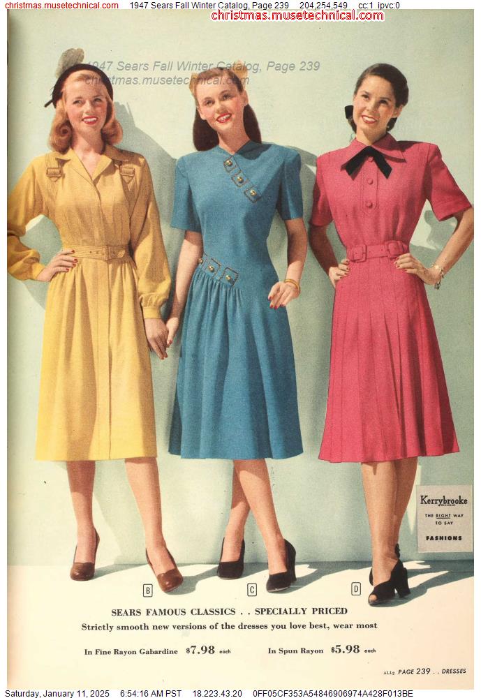 1947 Sears Fall Winter Catalog, Page 239