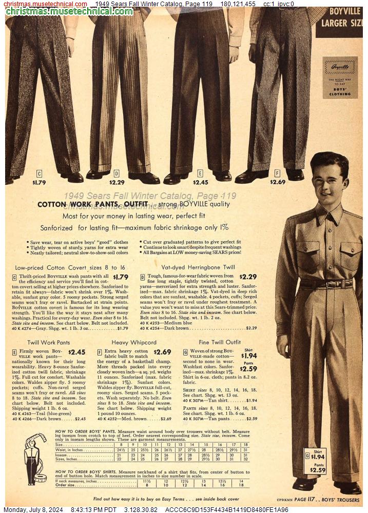 1949 Sears Fall Winter Catalog, Page 119