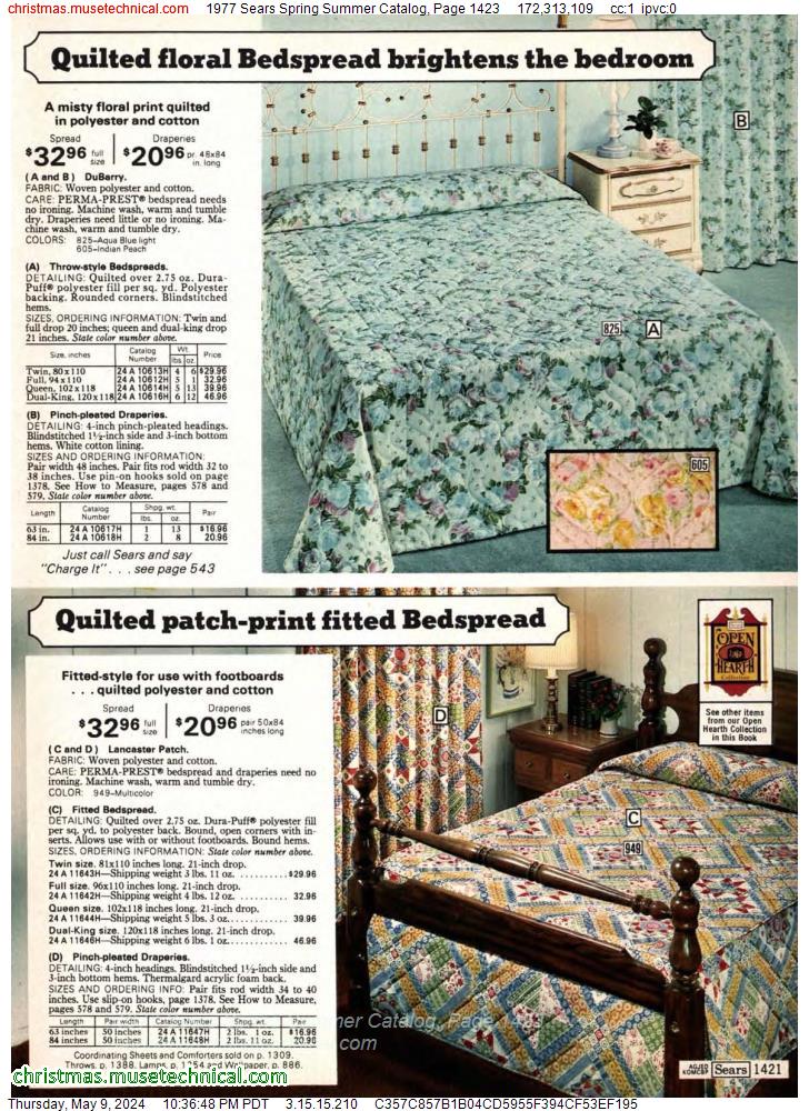 1977 Sears Spring Summer Catalog, Page 1423