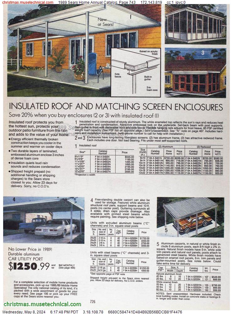 1989 Sears Home Annual Catalog, Page 743