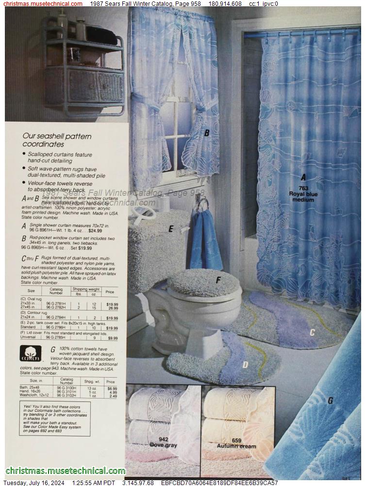 1987 Sears Fall Winter Catalog, Page 958
