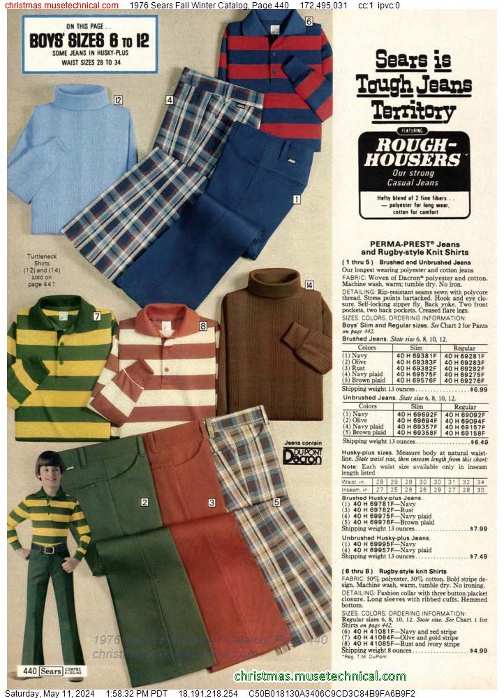 1976 Sears Fall Winter Catalog, Page 440