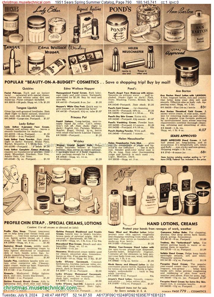 1951 Sears Spring Summer Catalog, Page 790