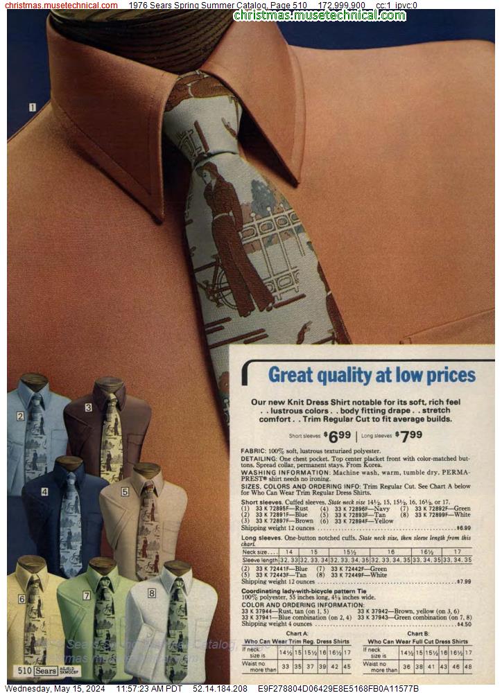 1976 Sears Spring Summer Catalog, Page 510