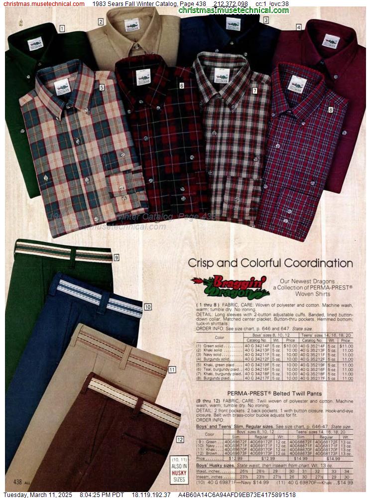 1983 Sears Fall Winter Catalog, Page 438