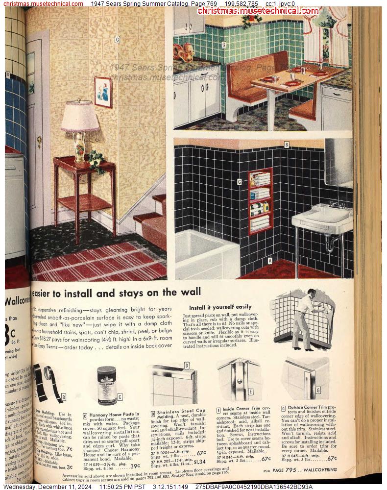 1947 Sears Spring Summer Catalog, Page 769