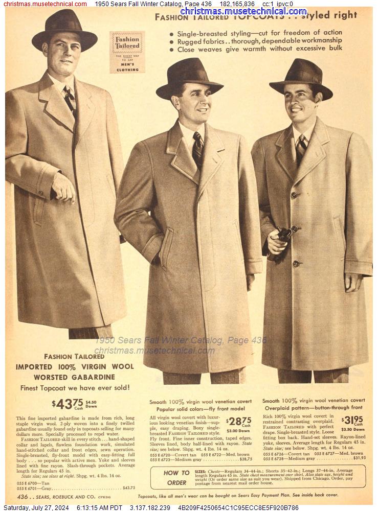1950 Sears Fall Winter Catalog, Page 436