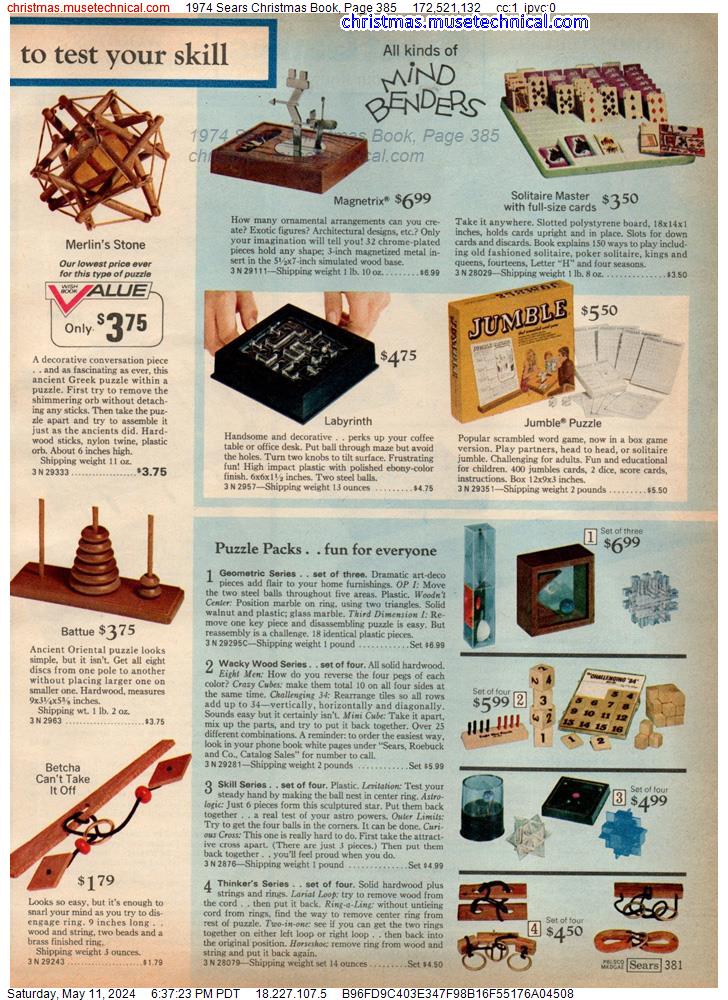 1974 Sears Christmas Book, Page 385