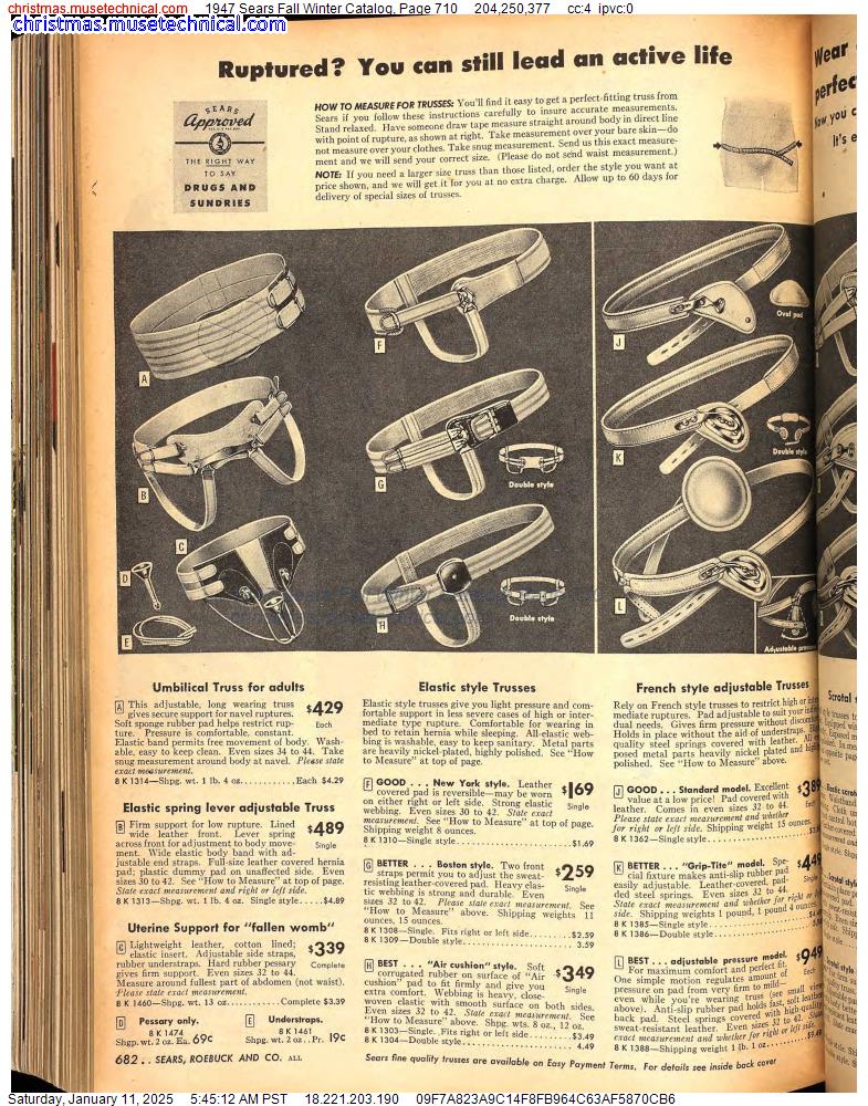 1947 Sears Fall Winter Catalog, Page 710