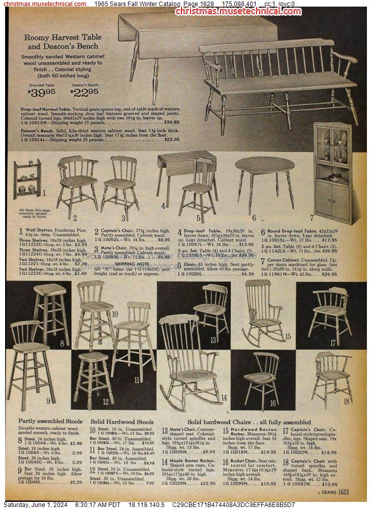 1965 Sears Fall Winter Catalog, Page 1628