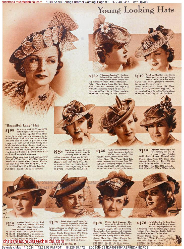 1940 Sears Spring Summer Catalog, Page 99