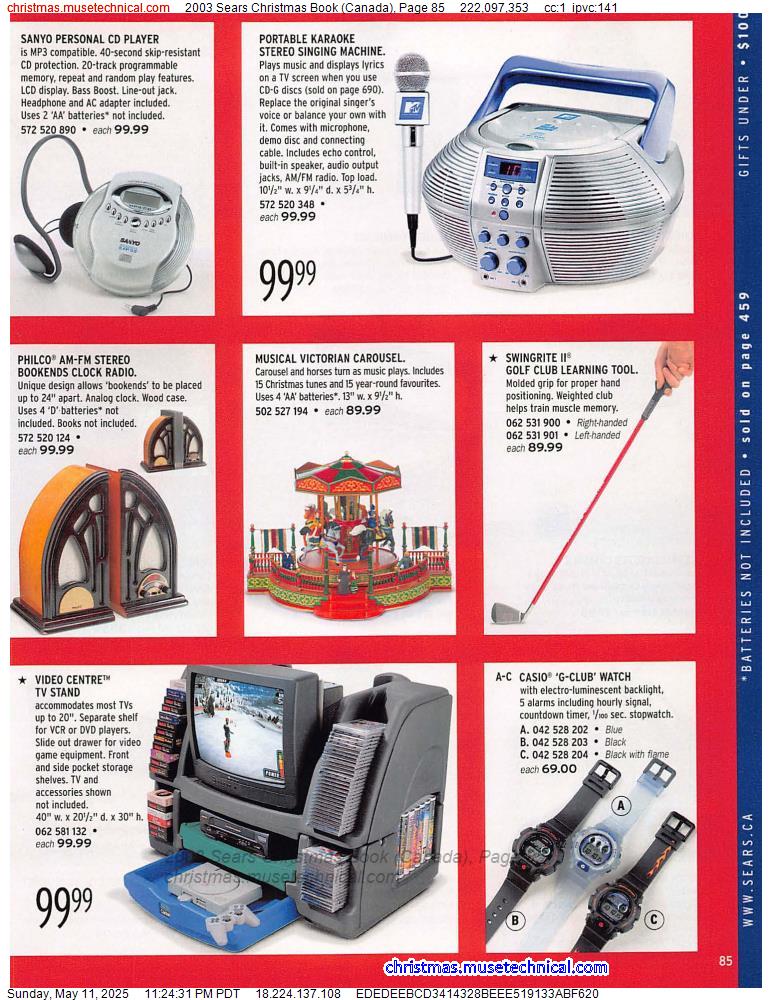 2003 Sears Christmas Book (Canada), Page 85