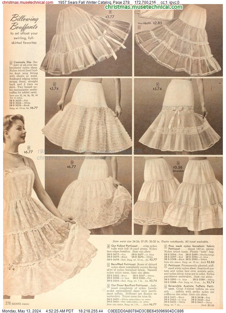 1957 Sears Fall Winter Catalog, Page 278