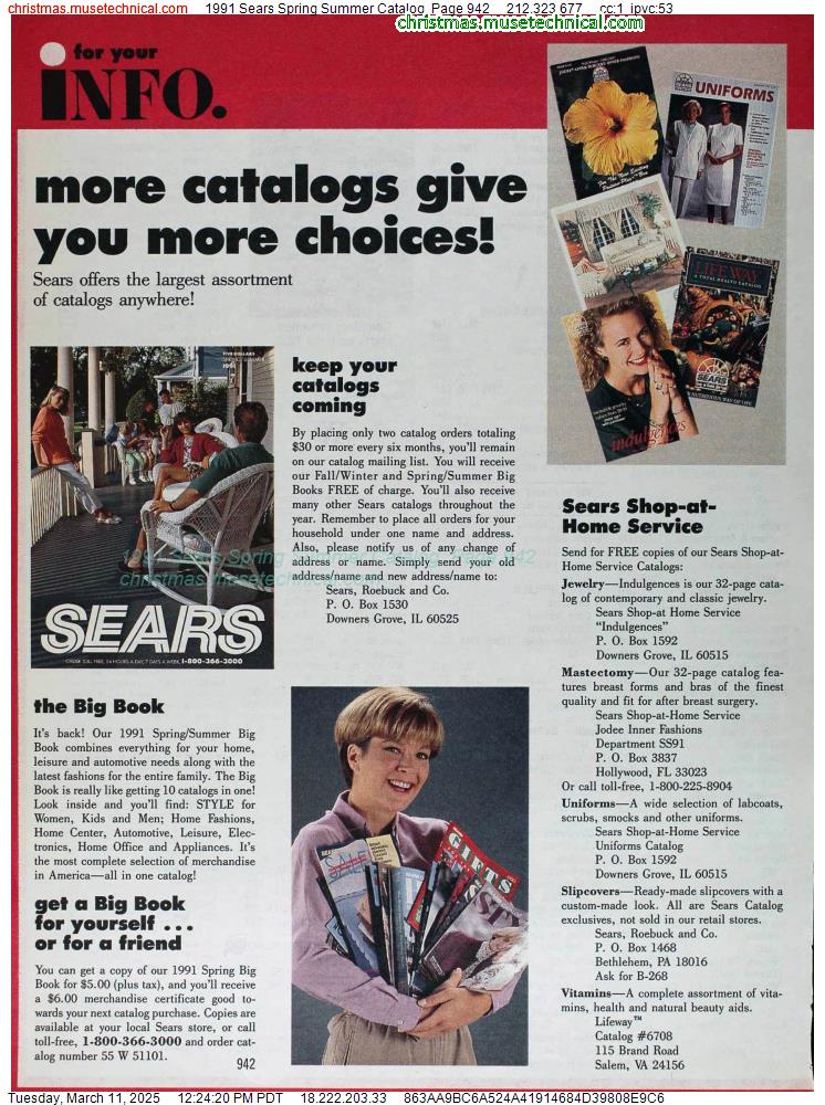 1991 Sears Spring Summer Catalog, Page 942