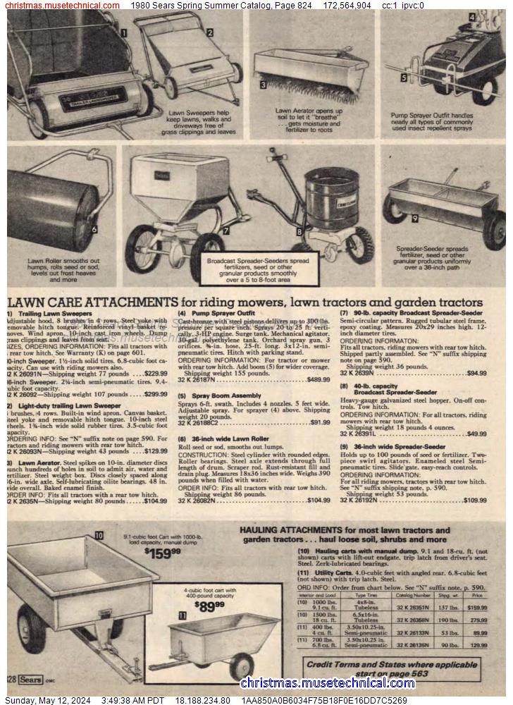 1980 Sears Spring Summer Catalog, Page 824