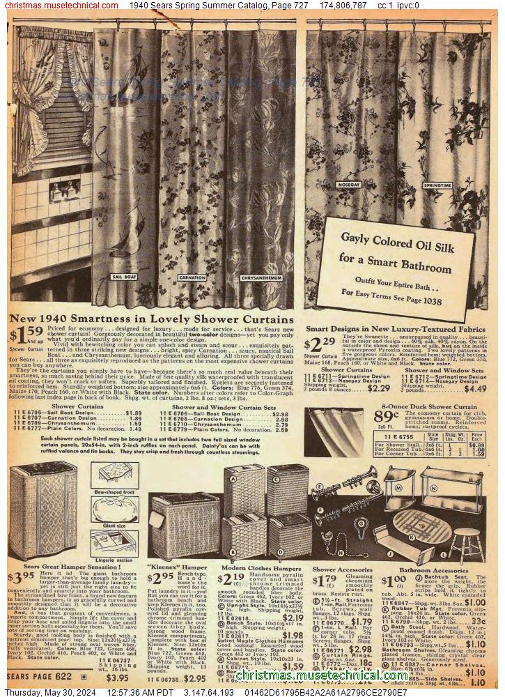1940 Sears Spring Summer Catalog, Page 727