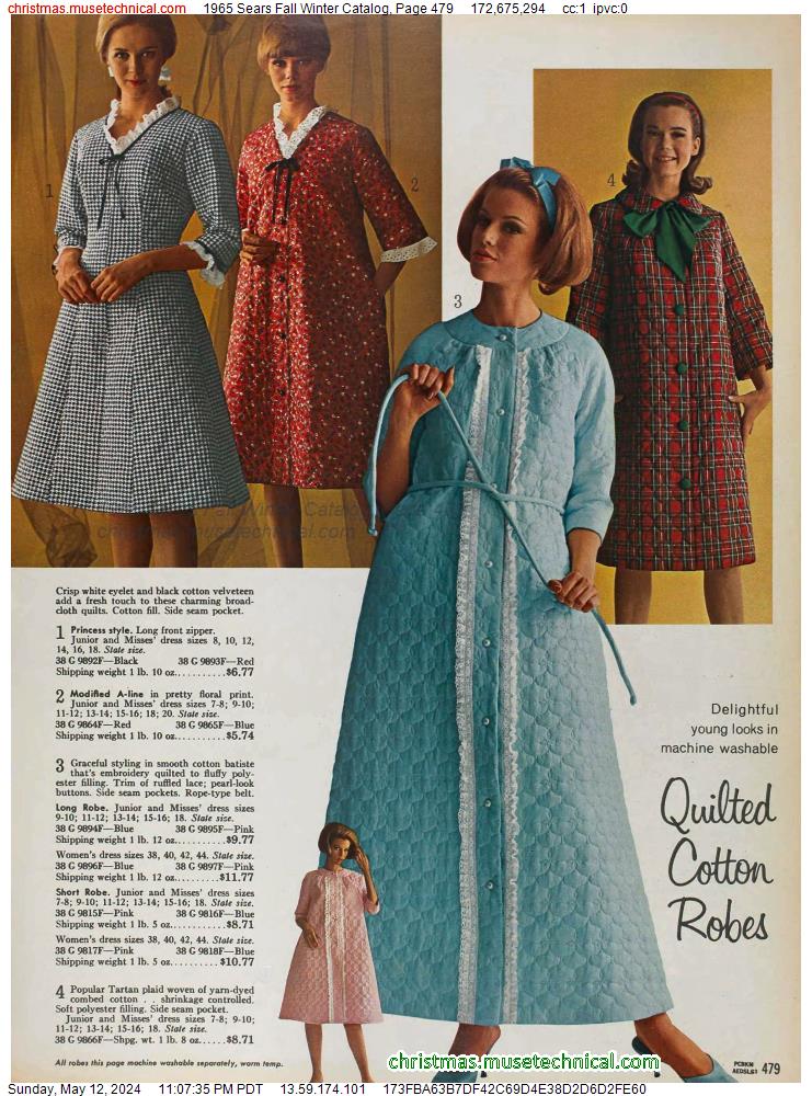 1965 Sears Fall Winter Catalog, Page 479
