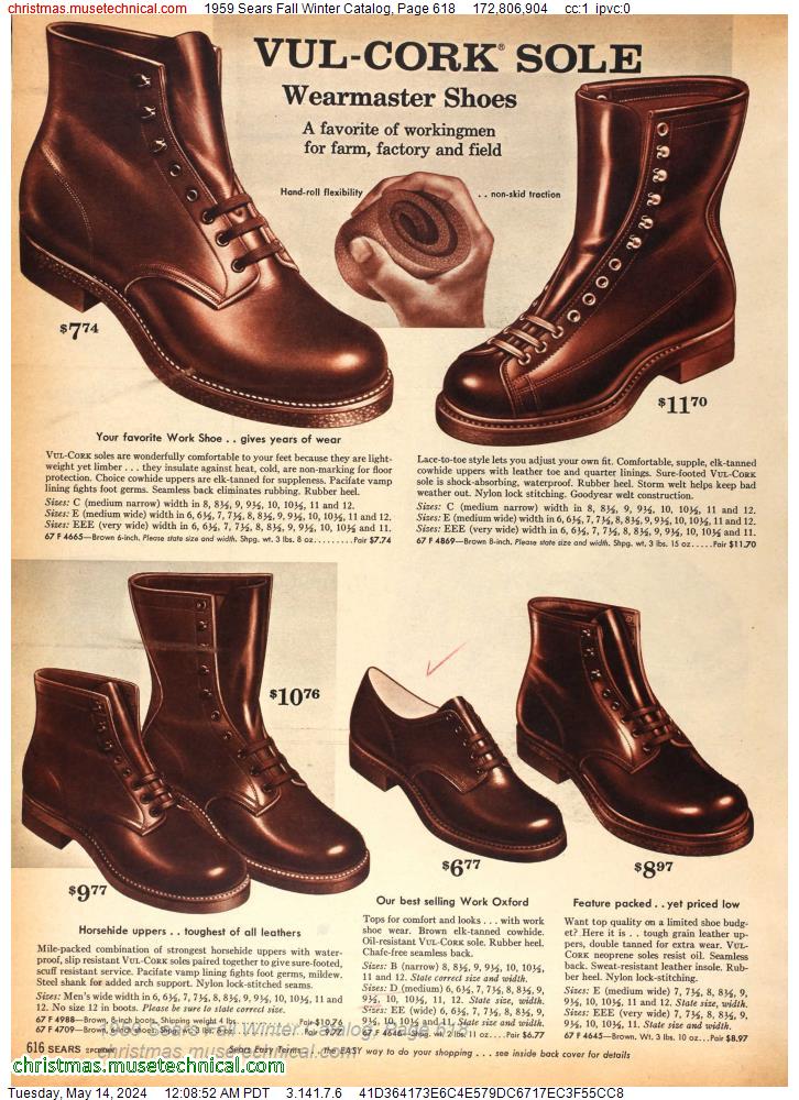 1959 Sears Fall Winter Catalog, Page 618