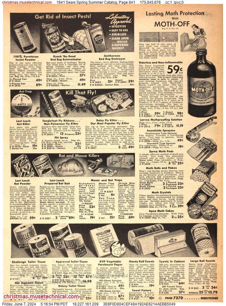 1941 Sears Spring Summer Catalog, Page 841