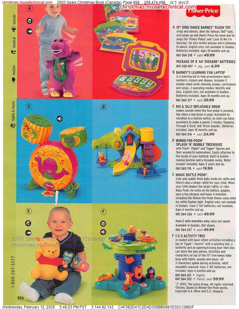 2003 Sears Christmas Book (Canada), Page 858