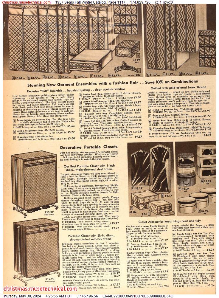 1957 Sears Fall Winter Catalog, Page 1117