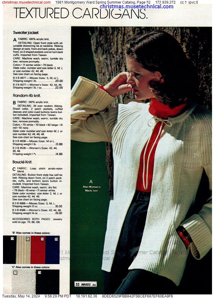 1981 Montgomery Ward Spring Summer Catalog, Page 52
