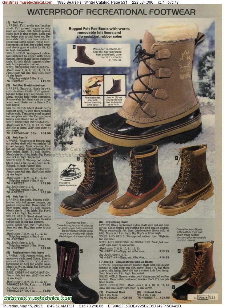 1980 Sears Fall Winter Catalog, Page 531