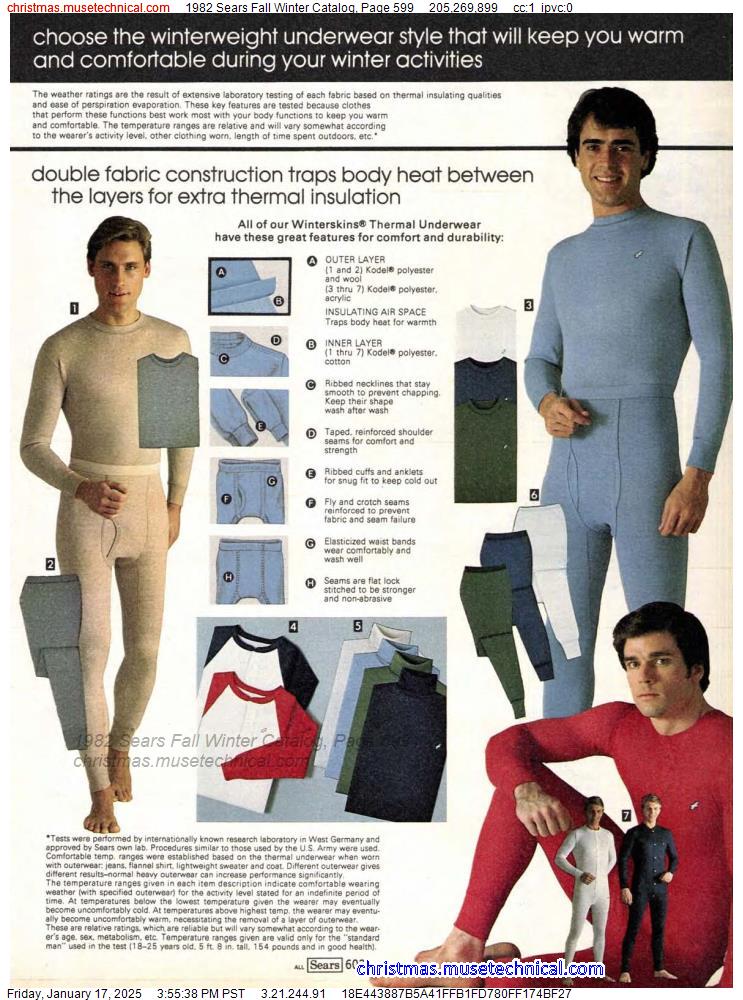 1982 Sears Fall Winter Catalog, Page 599