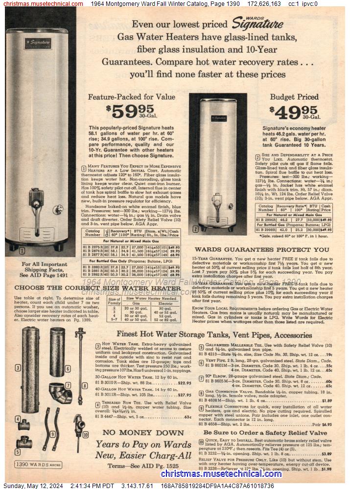 1964 Montgomery Ward Fall Winter Catalog, Page 1390