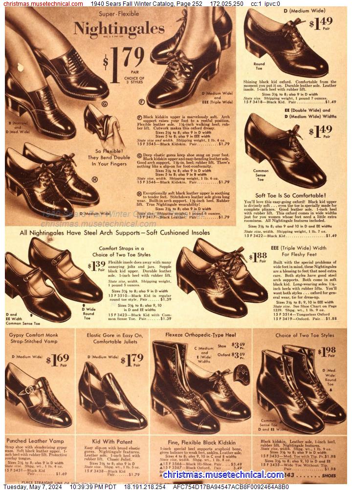 1940 Sears Fall Winter Catalog, Page 252