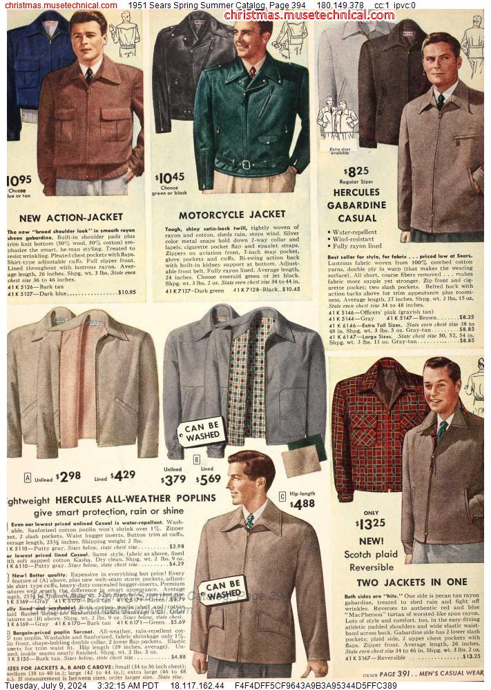 1951 Sears Spring Summer Catalog, Page 394
