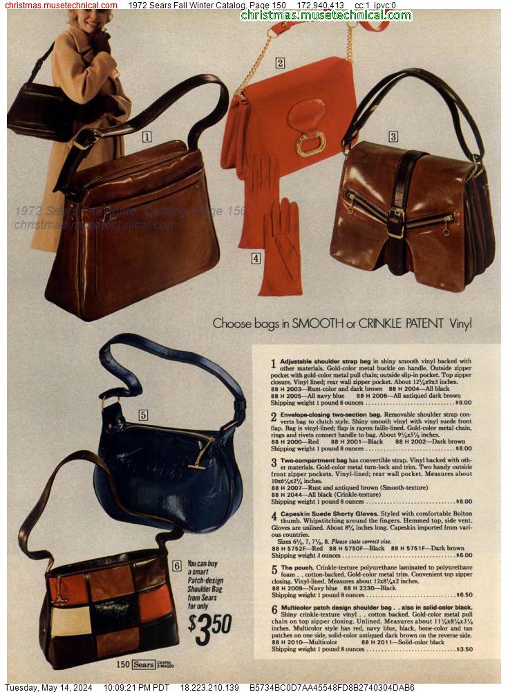 1972 Sears Fall Winter Catalog, Page 150