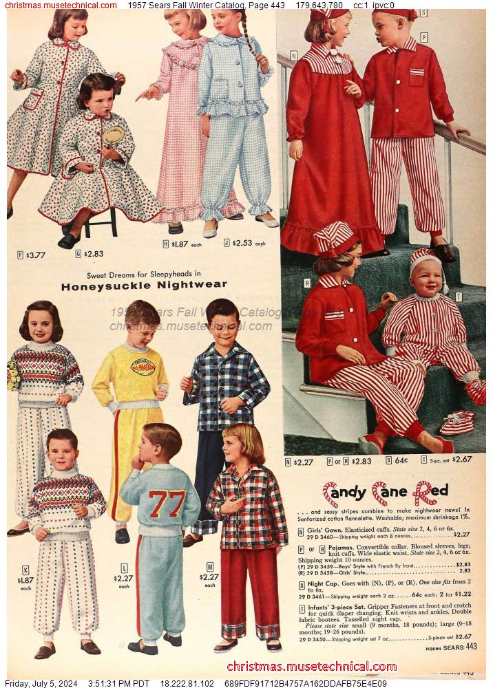 1957 Sears Fall Winter Catalog, Page 443