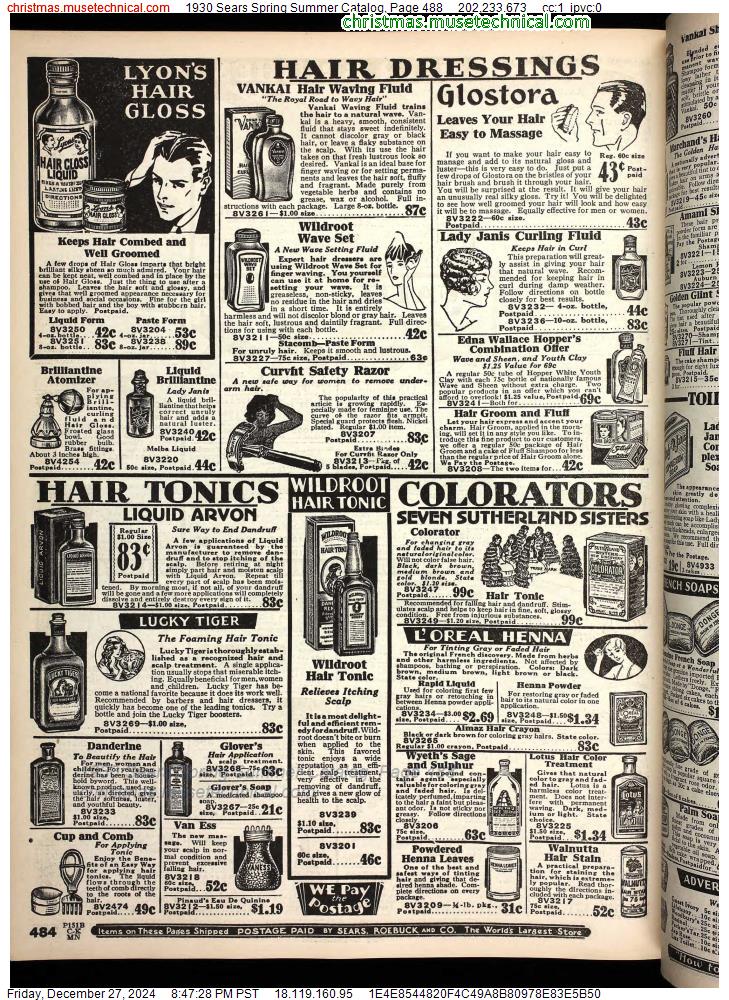 1930 Sears Spring Summer Catalog, Page 488