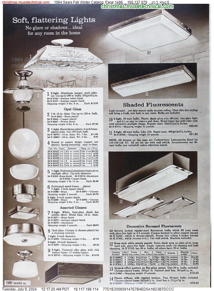 1964 Sears Fall Winter Catalog, Page 1496