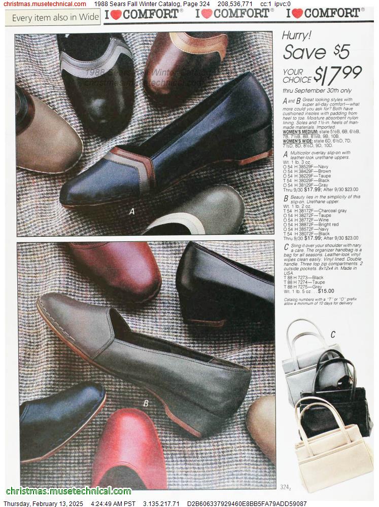 1988 Sears Fall Winter Catalog, Page 324