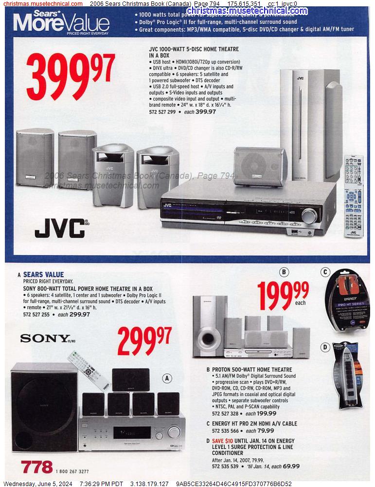 2006 Sears Christmas Book (Canada), Page 794