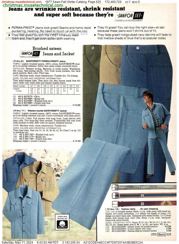 1977 Sears Fall Winter Catalog, Page 525