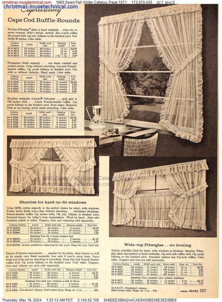 1960 Sears Fall Winter Catalog, Page 1571