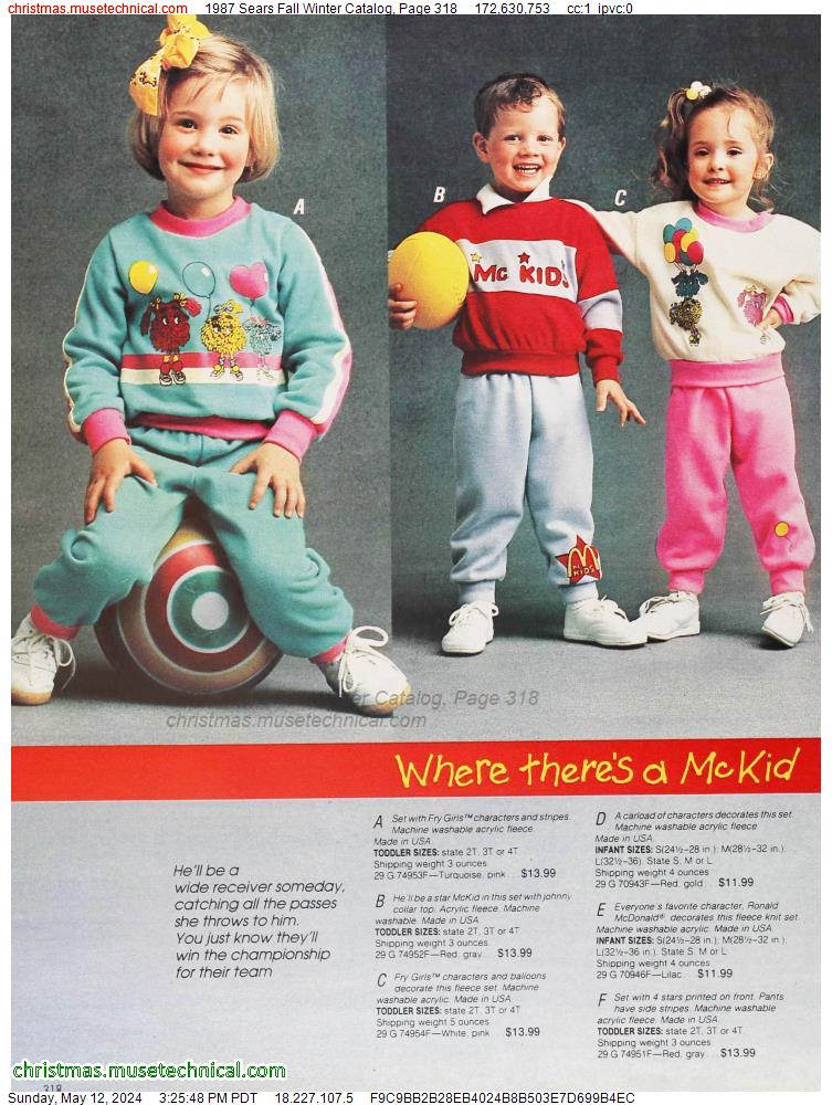 1987 Sears Fall Winter Catalog, Page 318