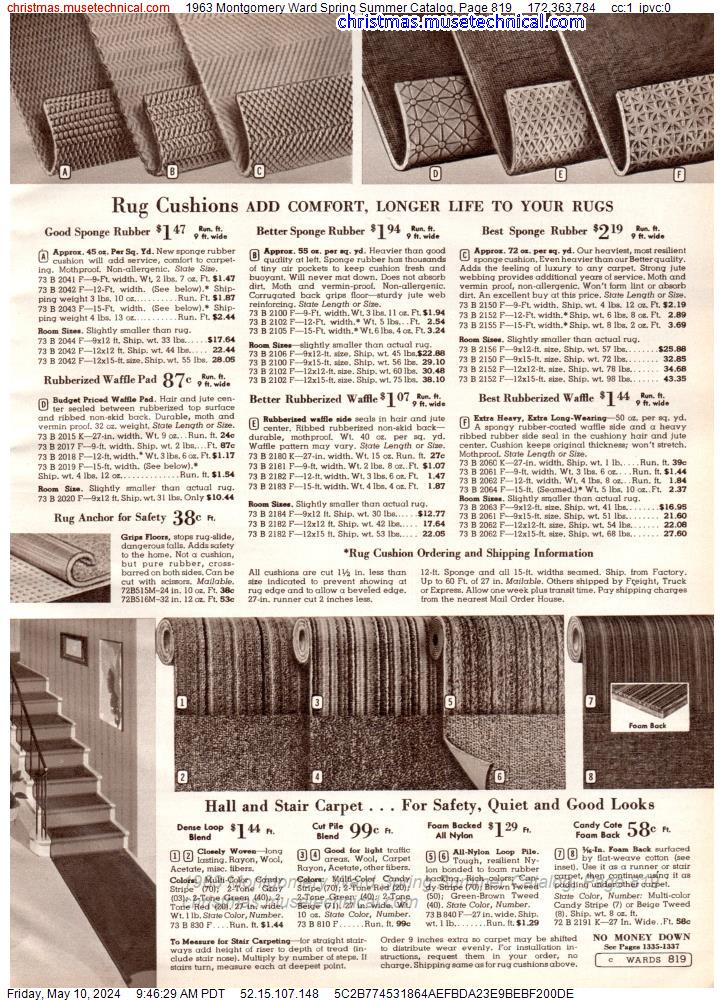 1963 Montgomery Ward Spring Summer Catalog, Page 819