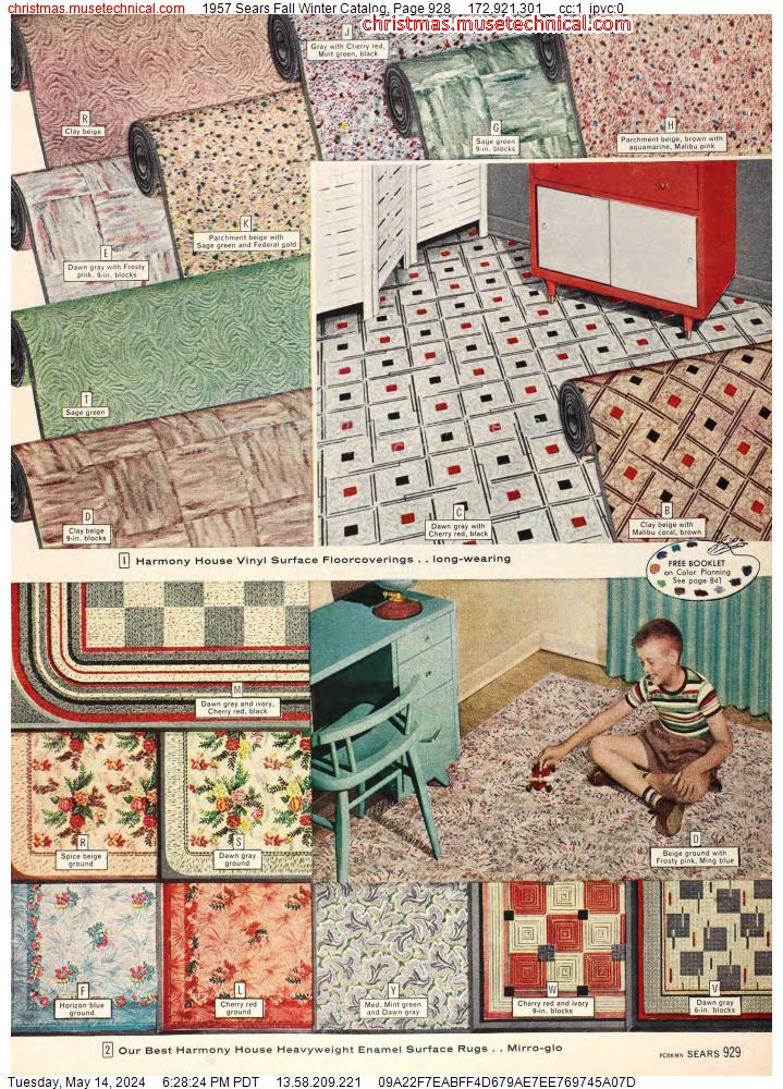 1957 Sears Fall Winter Catalog, Page 928