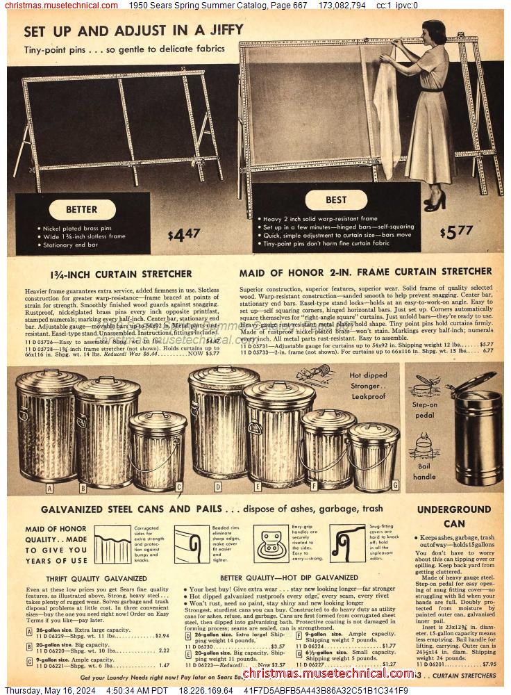 1950 Sears Spring Summer Catalog, Page 667