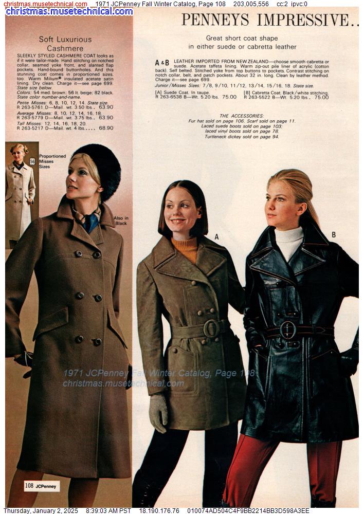 1971 JCPenney Fall Winter Catalog, Page 108