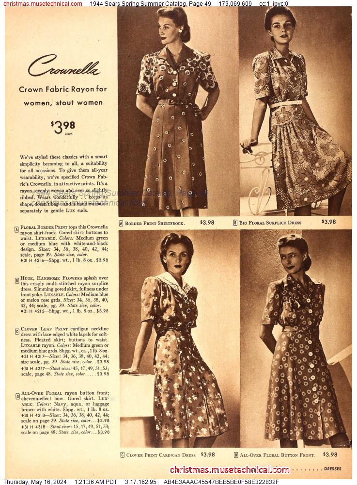 1944 Sears Spring Summer Catalog, Page 49
