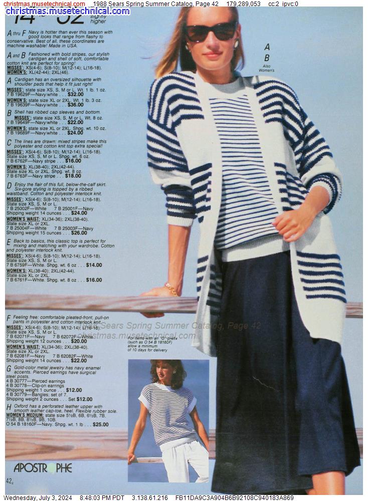 1988 Sears Spring Summer Catalog, Page 42
