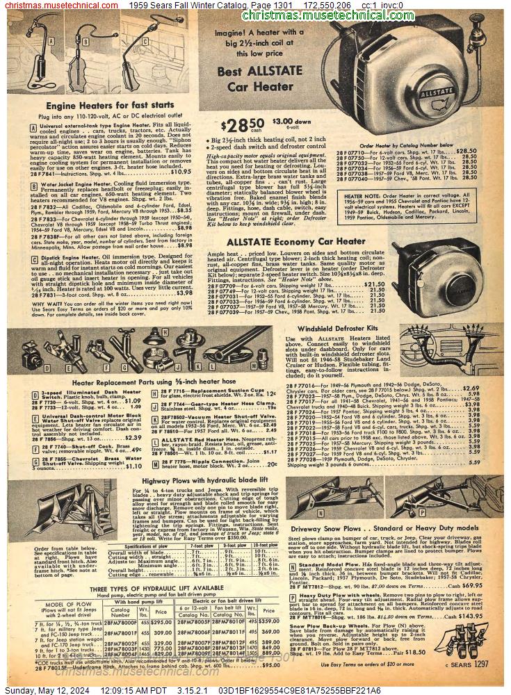 1959 Sears Fall Winter Catalog, Page 1301