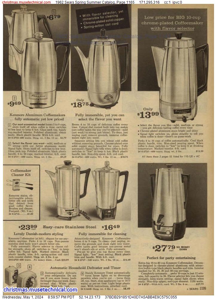 1962 Sears Spring Summer Catalog, Page 1165