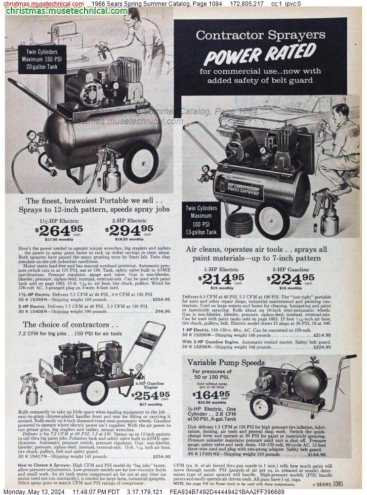 1966 Sears Spring Summer Catalog, Page 1084